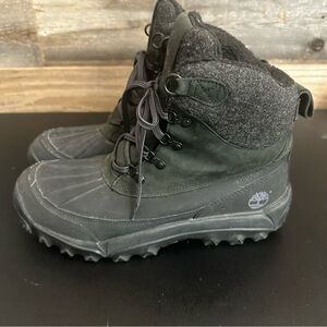 TIMBERLAND 'Rime Ridge' Men’s Green Insulated Waterproof Duck Snow Boots size 11